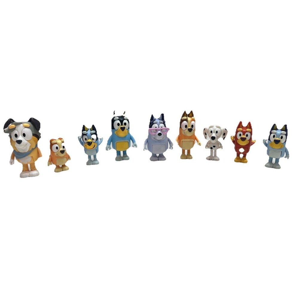 Lot of 9 Bluey and Friends 2.5-3″ Poseable Figures